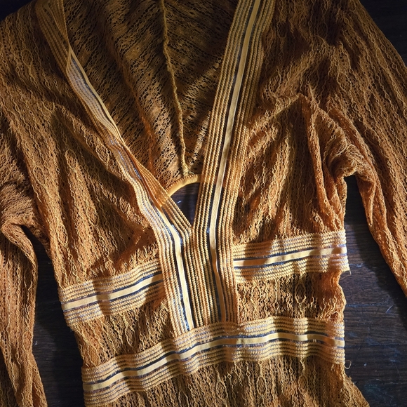 Sheer mustard bodysuit - Picture 3 of 5